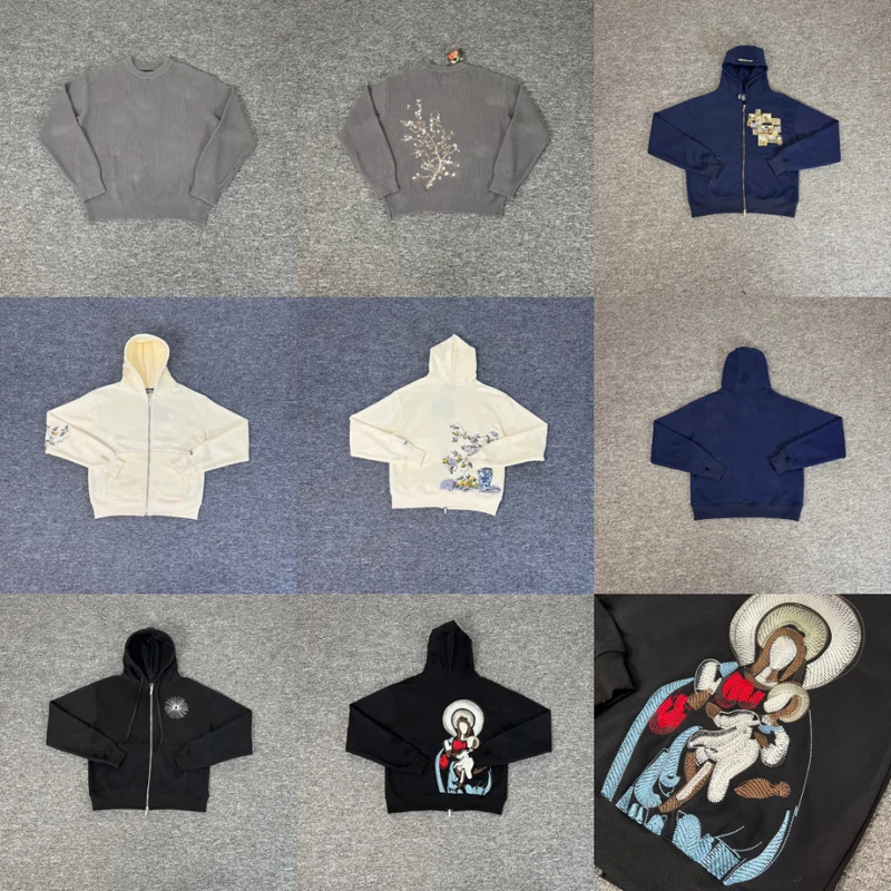 American Street Derschutze Hoodie High Quality Flower Embroidery Zipper Cardigan Loose Comfortable Hooded Sweatshirt
American Street Derschutze Hoodie High Quality Flower Embroidery Zipper Cardigan Loose Comfortable Hooded Sweatshirt