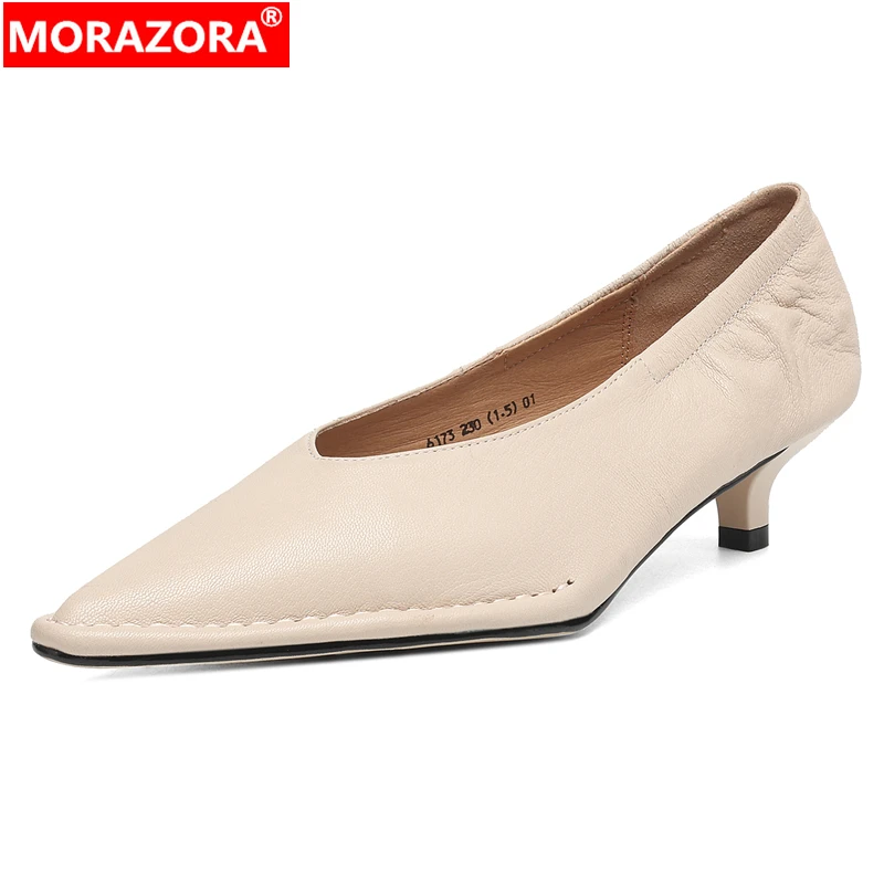 MORAZORA 2026 New Genuine Leather Shoes Women Pumps Pointed Toe Mid Heels Spring Summer Single Shoes Ladies Office Dress Shoes
MORAZORA 2026 New Genuine Leather Shoes Women Pumps Pointed Toe Mid Heels Spring Summer Single Shoes Ladies Office Dress Shoes