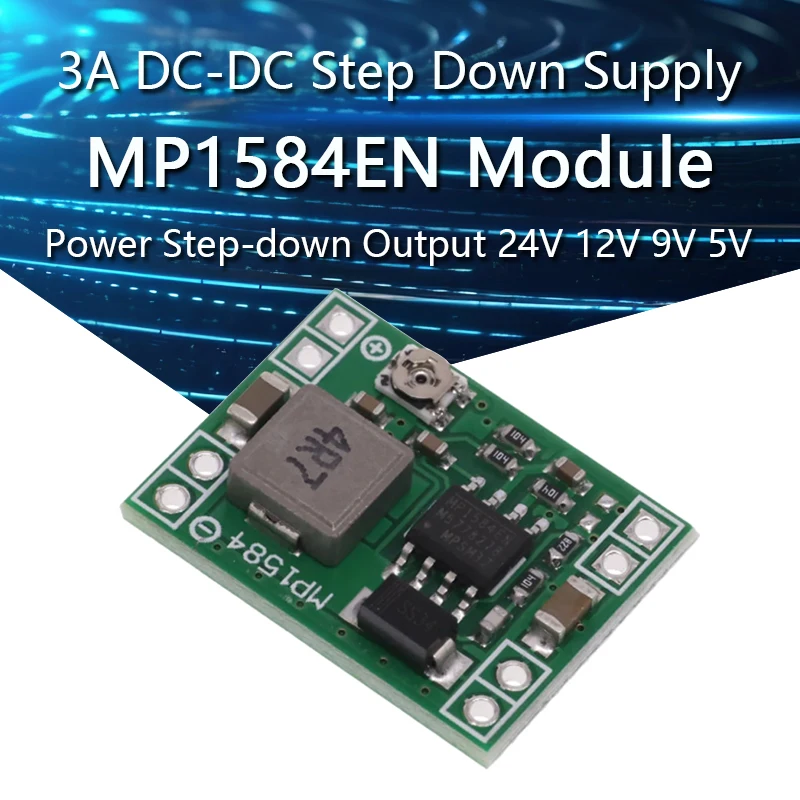 1-10PCS MP1584EN 3A Ultra-Small Size DC-DC Step Down Supply Module Adjustable Power Step-down Output 24V 12V 9V 5V MP1584
1-10PCS MP1584EN 3A Ultra-Small Size DC-DC Step Down Supply Module Adjustable Power Step-down Output 24V 12V 9V 5V MP1584