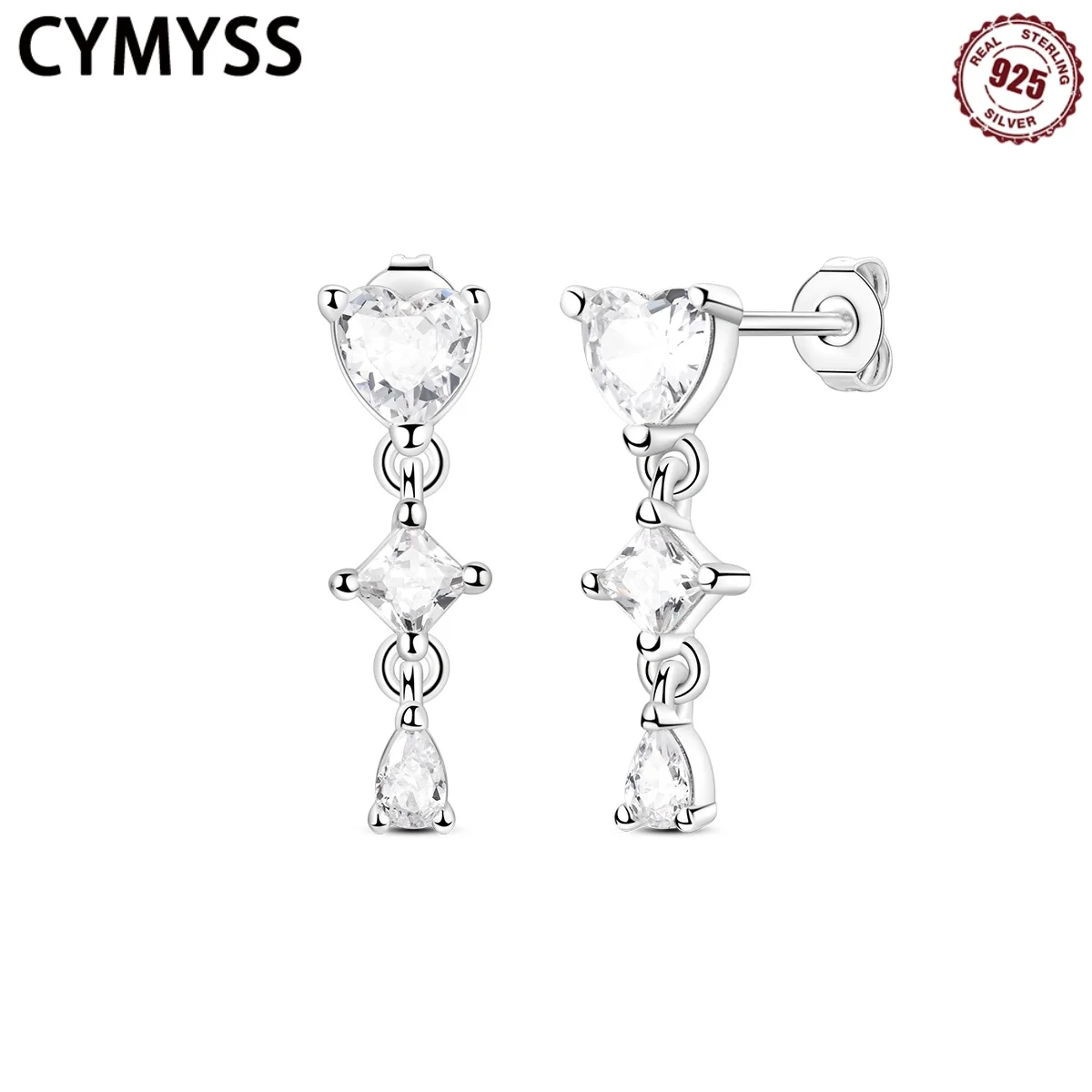 CYMYSS 2025 New S925 Sterling Silver Zircon Small Earrings Boutique Birthday Party Jewellery Gifts Women's Stud Earrings
CYMYSS 2025 New S925 Sterling Silver Zircon Small Earrings Boutique Birthday Party Jewellery Gifts Women's Stud Earrings