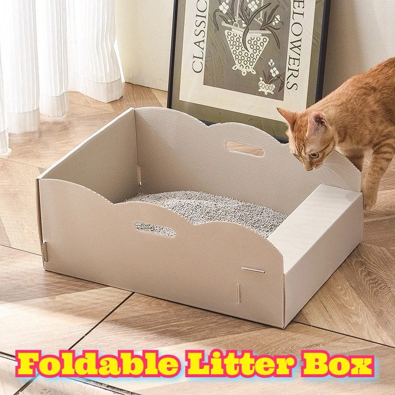 Foldable Litter Box Large Cat Toilet Creative Hand Fold Design Open Semi Enclosed Anti Splash Pet Potty Training Sand Tray Cats
Foldable Litter Box Large Cat Toilet Creative Hand Fold Design Open Semi Enclosed Anti Splash Pet Potty Training Sand Tray Cats