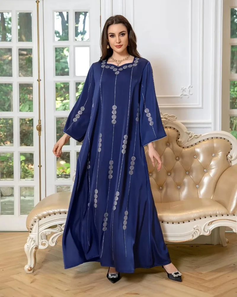 Eid Party Morocco Abaya Satin Diamond for 2025 Women Muslim Abaya Long Maxi Dress Ramadan Kaftan Turkey Dubai Islam Arab Caftan
Eid Party Morocco Abaya Satin Diamond for 2025 Women Muslim Abaya Long Maxi Dress Ramadan Kaftan Turkey Dubai Islam Arab Caftan
