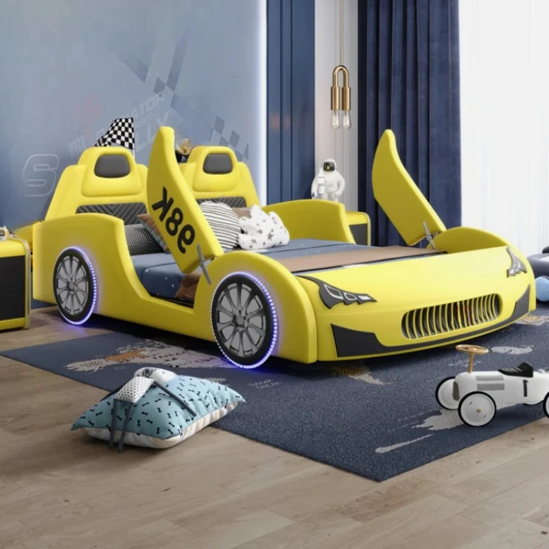 Master Modern Double Car Bed Queen Size Yellow Modern King Car Bed Luxury Kids Space Saving Cama Box Casal Bedroom Furniture
Master Modern Double Car Bed Queen Size Yellow Modern King Car Bed Luxury Kids Space Saving Cama Box Casal Bedroom Furniture