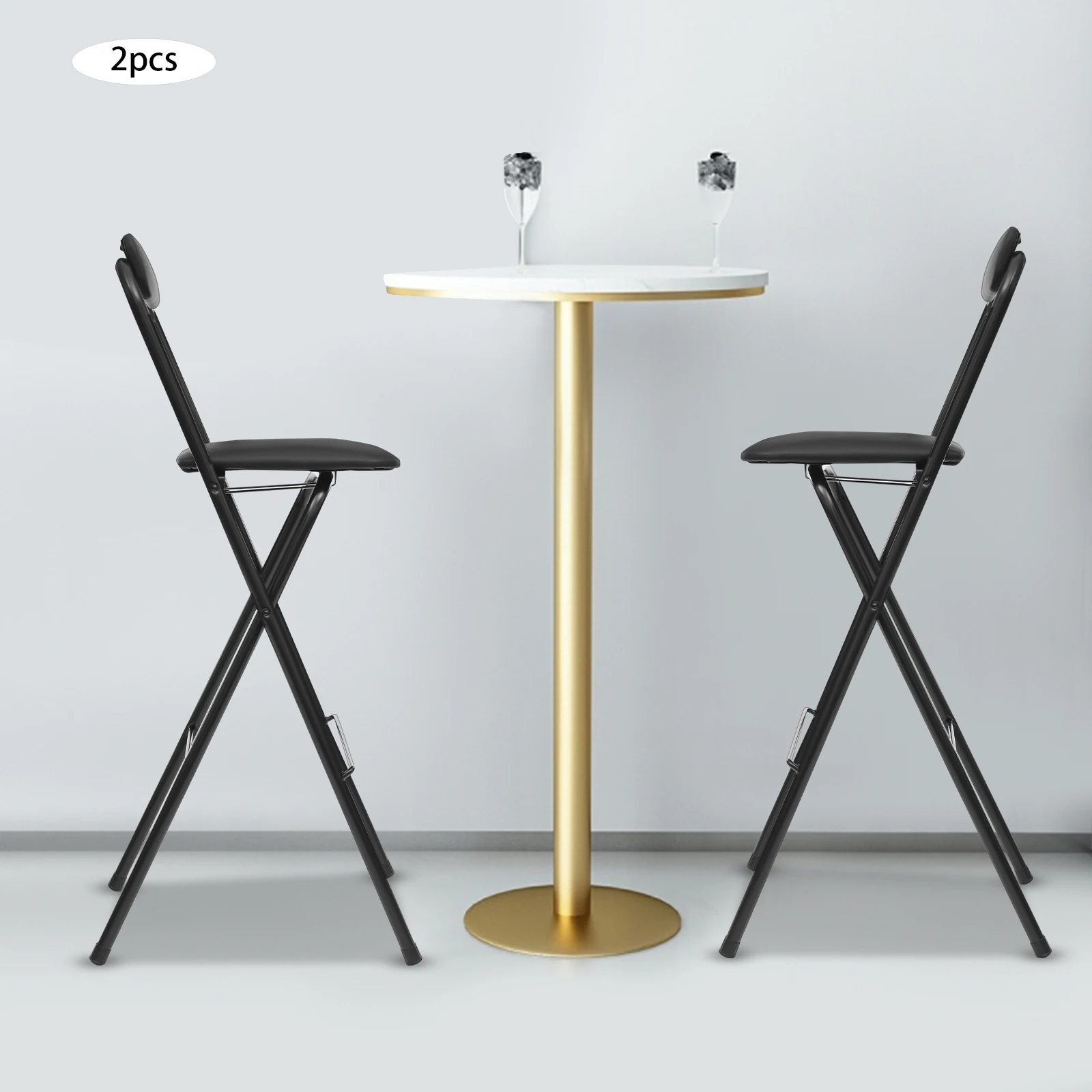 2Pcs Portable Folding High Bar Chair Comfort Padded Seat Backrest Heavy Duty Stable Structure Space Saving Foldable Design Easy Wipe Clean Fashion Bar Stool For Household Party Restaurant Decor
2Pcs Portable Folding High Bar Chair Comfort Padded Seat Backrest Heavy Duty Stable Structure Space Saving Foldable Design Easy Wipe Clean Fashion Bar Stool For Household Party Restaurant Decor