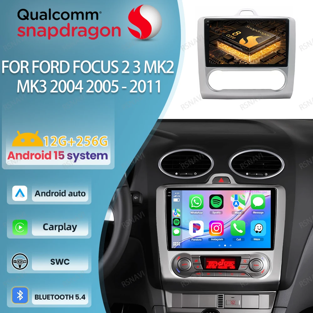 Car Radio Android 15 For Ford Focus 2 3 Mk2 Mk3 2004 2005 - 2011 Autoradio Head Unit 5G WIFI DVD QLED Multimedia Stereo DSP BT
Car Radio Android 15 For Ford Focus 2 3 Mk2 Mk3 2004 2005 - 2011 Autoradio Head Unit 5G WIFI DVD QLED Multimedia Stereo DSP BT