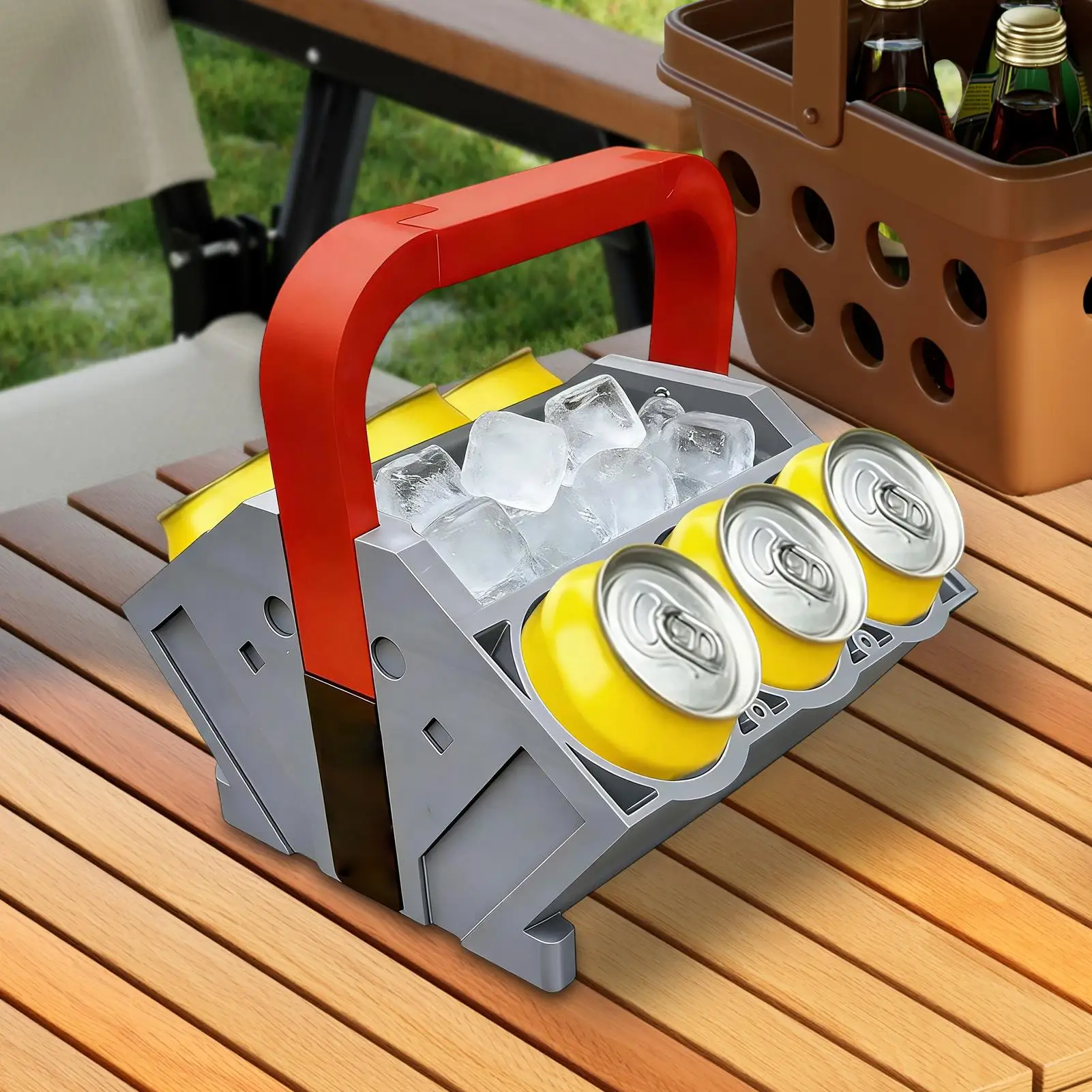 Drink Cooler Engine Block Shape Bottle Storage Holder Cooler Basket for Drink for Camping Picnic Outdoor Vacation Pool Beach
Drink Cooler Engine Block Shape Bottle Storage Holder Cooler Basket for Drink for Camping Picnic Outdoor Vacation Pool Beach