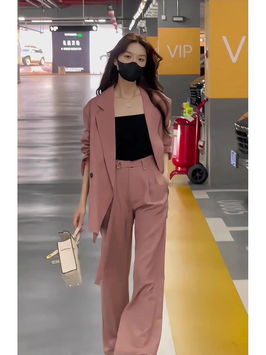 Casual Commuter Women's Suit Set Loose Slimming Long Pants Two-Piece Suit Autumn New Style Fashionable Polyester Long Sleeve
Casual Commuter Women's Suit Set Loose Slimming Long Pants Two-Piece Suit Autumn New Style Fashionable Polyester Long Sleeve