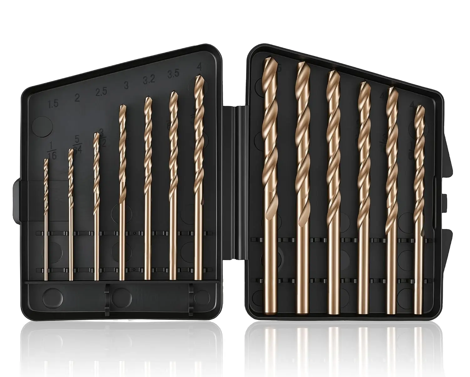 13pcs M35 Cobalt Drill Bit Set 1/16-1/4 for Hardened Metal Stainless Steel Cast Iron
13pcs M35 Cobalt Drill Bit Set 1/16-1/4 for Hardened Metal Stainless Steel Cast Iron
