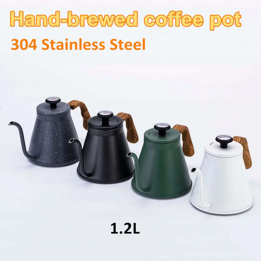 1.2L Pour Over Coffee Kettle - 304 Stainless Steel, Long Spout with Temperature Control, Suitable for Open Flame & Tea Brewing
1.2L Pour Over Coffee Kettle - 304 Stainless Steel, Long Spout with Temperature Control, Suitable for Open Flame & Tea Brewing
