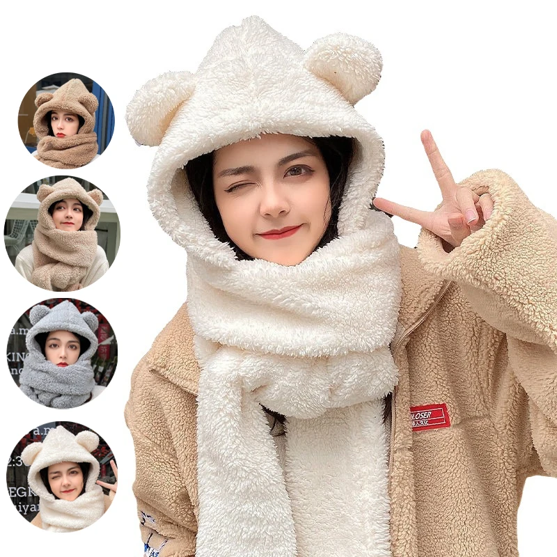 3in1 Bear Hat Scarf Mittens Set Plush Double Layer Thick Earmuff Winter Warm Multi Function Cozy Cold Weather Essential Gift
3in1 Bear Hat Scarf Mittens Set Plush Double Layer Thick Earmuff Winter Warm Multi Function Cozy Cold Weather Essential Gift