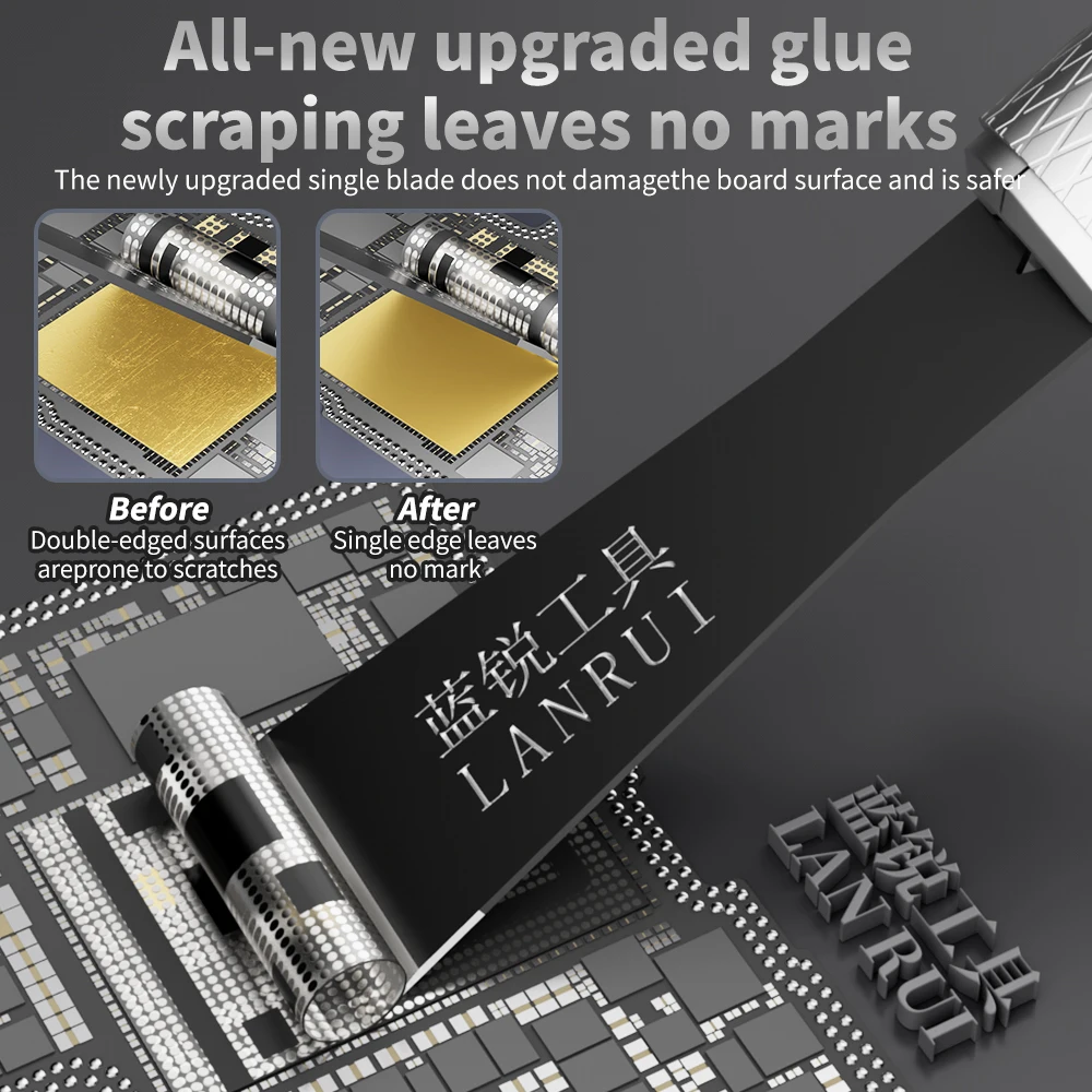 Lanrui 007S холодное лезвие для процессора, конкурентоспособное лезвие, новое обновление, скребок для клея, без следов для обслуживания материнской платы процессора
Lanrui 007S холодное лезвие для процессора, конкурентоспособное лезвие, новое обновление, скребок для клея, без следов для обслуживания материнской платы процессора