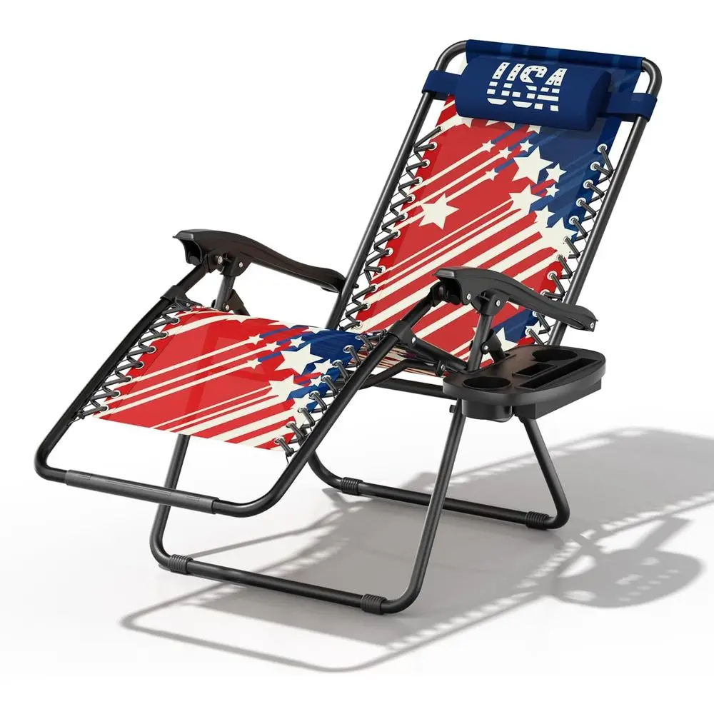 Portable Zero Gravity Recliner for Outdoor Relaxation with Pillow and Cup Holder
Portable Zero Gravity Recliner for Outdoor Relaxation with Pillow and Cup Holder