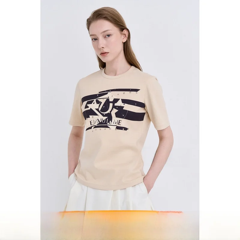 Тяжелая футболка круглая Ne ort Sve Универсальный повседневный топ в Корейском стиле для поездок на работу Faion Чистый цвет с буквенным принтом 
Тяжелая футболка круглая Ne ort Sve Универсальный повседневный топ в Корейском стиле для поездок на работу Faion Чистый цвет с буквенным принтом