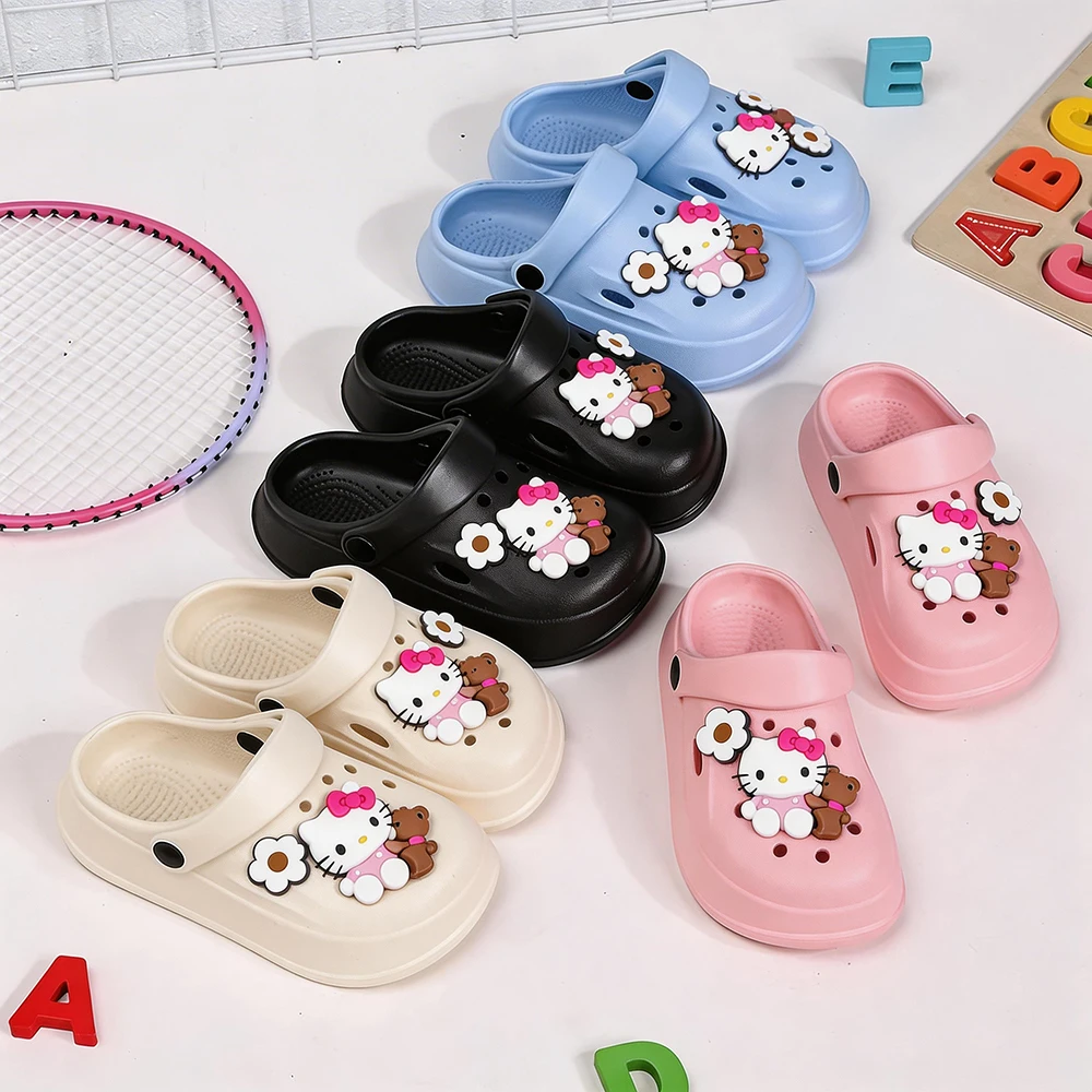 Children's Slippers Hello Kitty Hole Shoes Girls Boys with Soft Soles Baby Bags Perforated Home Shoes Beach Garden Shoes
Children's Slippers Hello Kitty Hole Shoes Girls Boys with Soft Soles Baby Bags Perforated Home Shoes Beach Garden Shoes