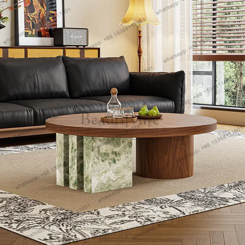 Medieval walnut high-end living room home retro coffee table
Medieval walnut high-end living room home retro coffee table