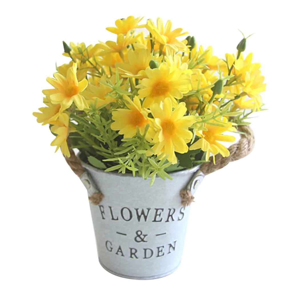 Simulated Rope Iron Barrel Bonsai Bucket Daisy Artificial Indoor Vintage Decor Emulation Potted Plants Lifelike Bonsai Home
Simulated Rope Iron Barrel Bonsai Bucket Daisy Artificial Indoor Vintage Decor Emulation Potted Plants Lifelike Bonsai Home
