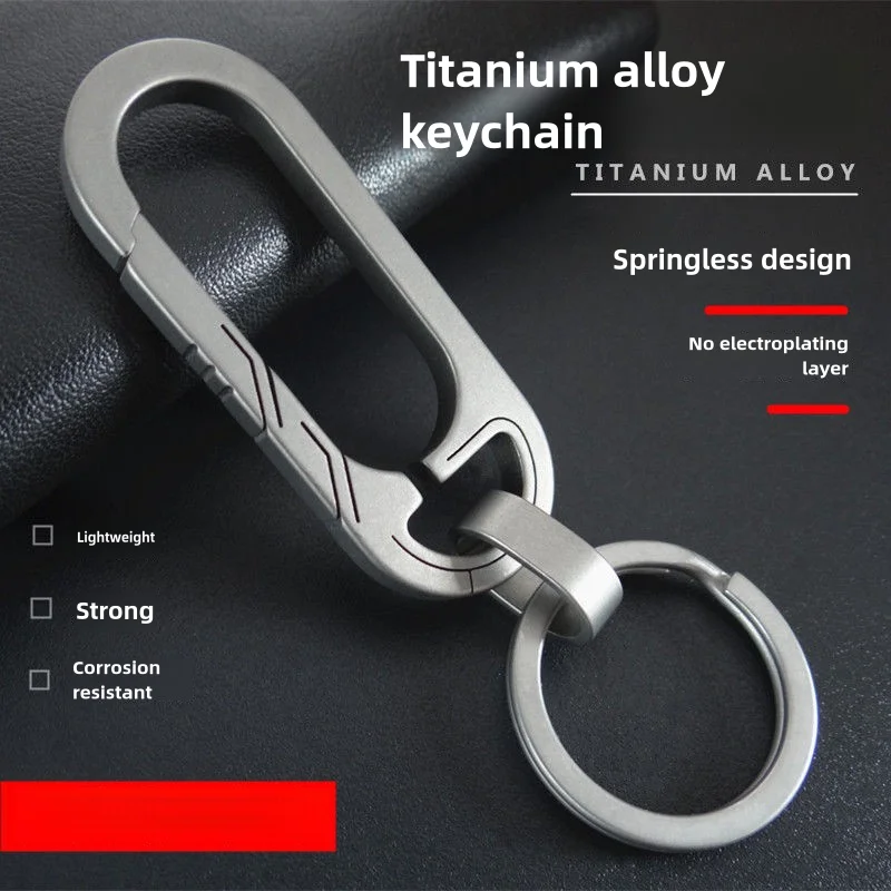 New Titanium Alloy Keychain Man Waist Mounted Car Key Ring Pendant Ring Key Chain Female Personality Creative
New Titanium Alloy Keychain Man Waist Mounted Car Key Ring Pendant Ring Key Chain Female Personality Creative