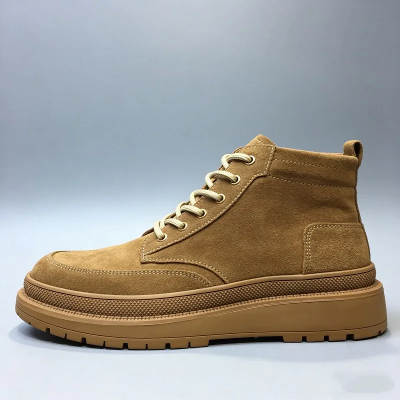 Designer Luxury Cow Suede Retro Work Desert Boots Men's Shoes High Top Thick Sole Casual Cowhide Wear-resistant Ankle Boots
Designer Luxury Cow Suede Retro Work Desert Boots Men's Shoes High Top Thick Sole Casual Cowhide Wear-resistant Ankle Boots