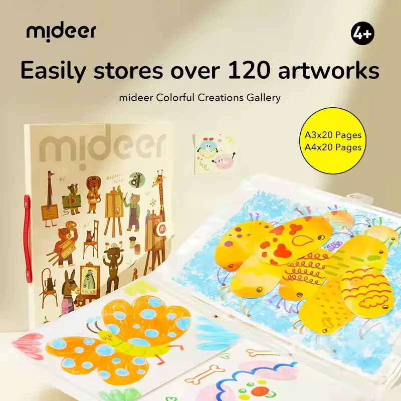 Mideer Colorful Creations Gallery A3 A4 Storage Book Certificate Collection Album Children Drawing Art Works Collection
Mideer Colorful Creations Gallery A3 A4 Storage Book Certificate Collection Album Children Drawing Art Works Collection