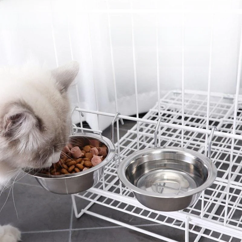 Stainless Steel Pet Bowl Hanging Fixed Anti-Flip Dog Food Bowl Bowl Water Bowl for Cages Normal Size Universal Pet Supplies
Stainless Steel Pet Bowl Hanging Fixed Anti-Flip Dog Food Bowl Bowl Water Bowl for Cages Normal Size Universal Pet Supplies
