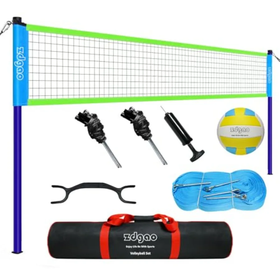 Volleyball Net Outdoor - Portable Volleyball Set for Backyard with Professional Volleyball Net Wrap Yarn Volleyball and Pump Bo
Volleyball Net Outdoor - Portable Volleyball Set for Backyard with Professional Volleyball Net Wrap Yarn Volleyball and Pump Bo