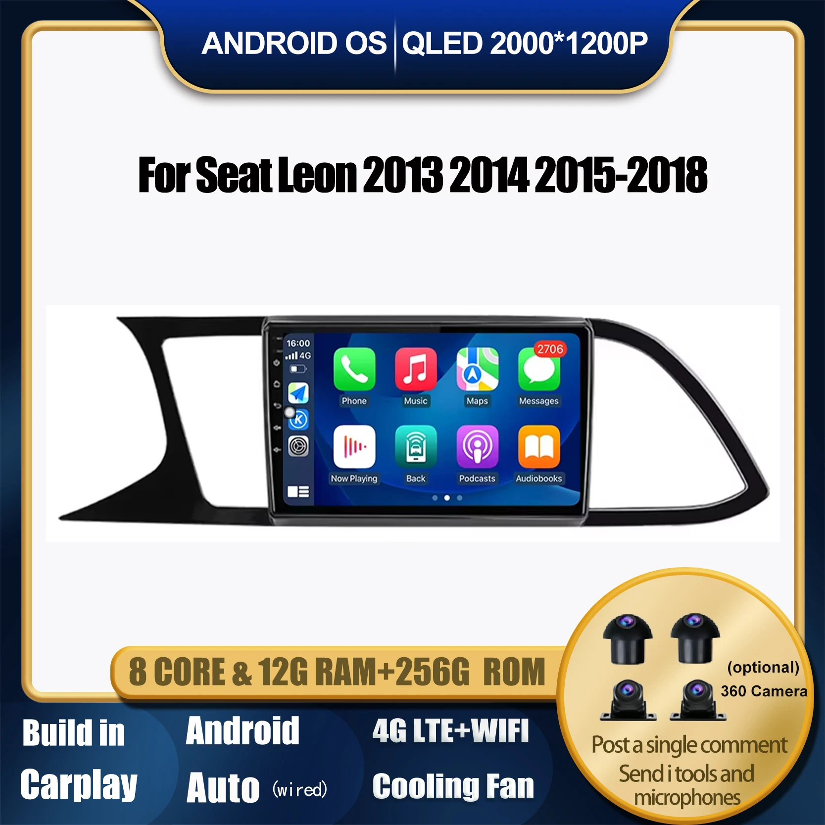 Car Radio For Seat Leon 2013 2014 2015-2018 Multimedia Video Player Wireless Carplay GPS Navigation Car Accessories Bluetooth
Car Radio For Seat Leon 2013 2014 2015-2018 Multimedia Video Player Wireless Carplay GPS Navigation Car Accessories Bluetooth