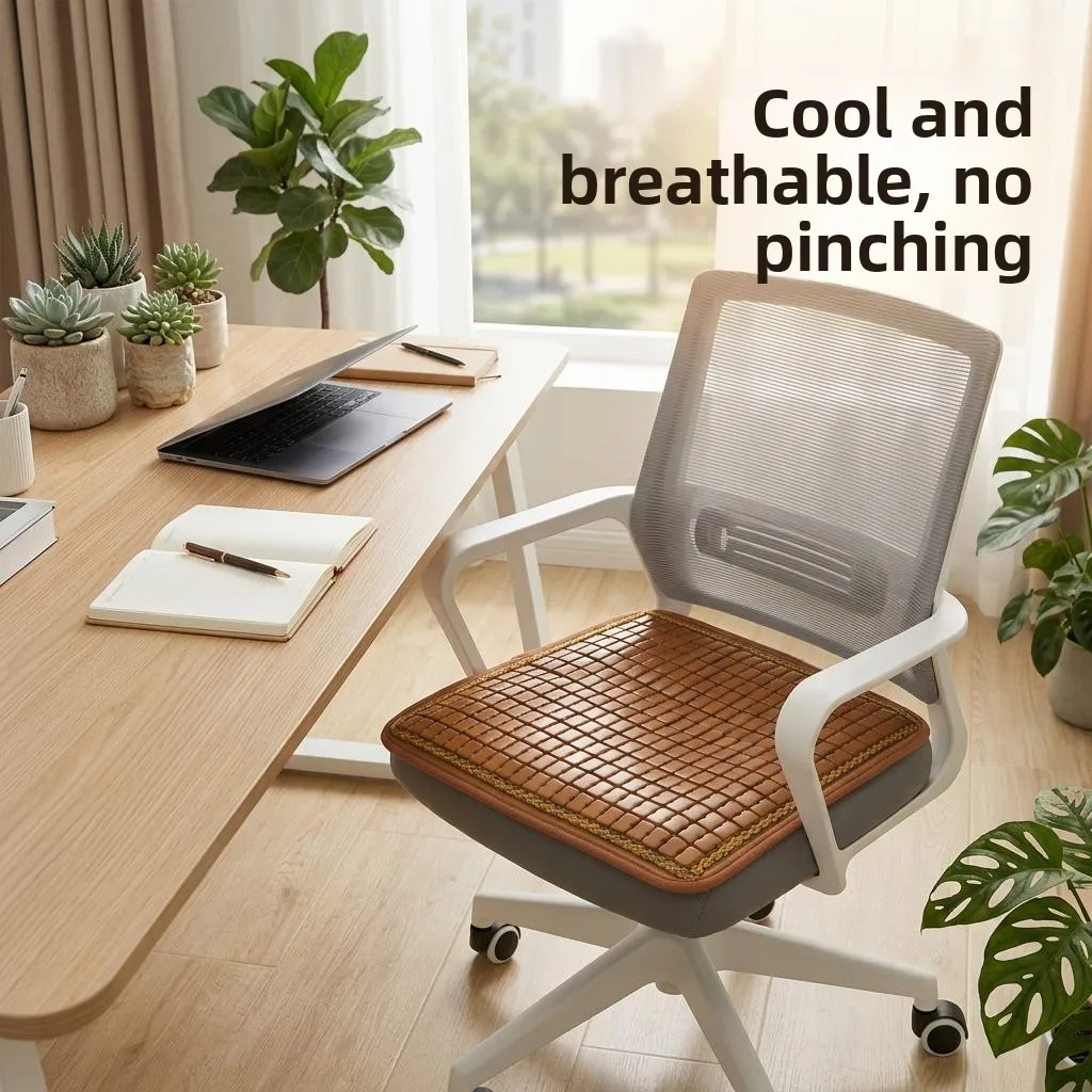 Office Chair Pad Breathable Summer Cool Mat Back Pain Relief D-Shaped Modern Style Bamboo Material 4D Air Fiber Filling
Office Chair Pad Breathable Summer Cool Mat Back Pain Relief D-Shaped Modern Style Bamboo Material 4D Air Fiber Filling