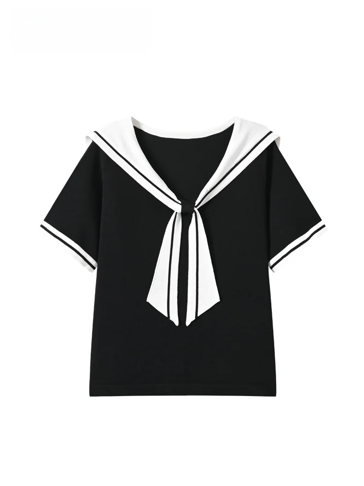 Cara CLUB plus Size College Style Short Sleeve T-Shirt Women Summer Fashion plus Size New Navy Collar Top Knot
Cara CLUB plus Size College Style Short Sleeve T-Shirt Women Summer Fashion plus Size New Navy Collar Top Knot