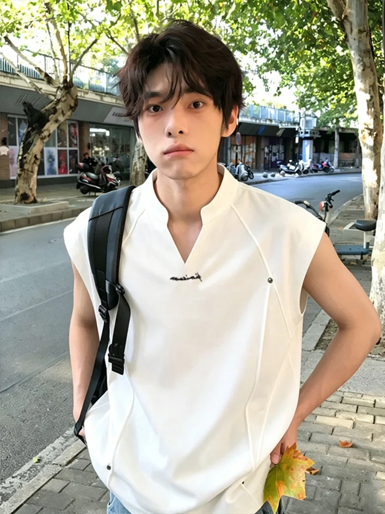 Cleanfit Rivet Decomposition V-neck Tank Top Men Summer Splicing Sleeveless American High Street Sports Shoulder Sweatshirt
Cleanfit Rivet Decomposition V-neck Tank Top Men Summer Splicing Sleeveless American High Street Sports Shoulder Sweatshirt