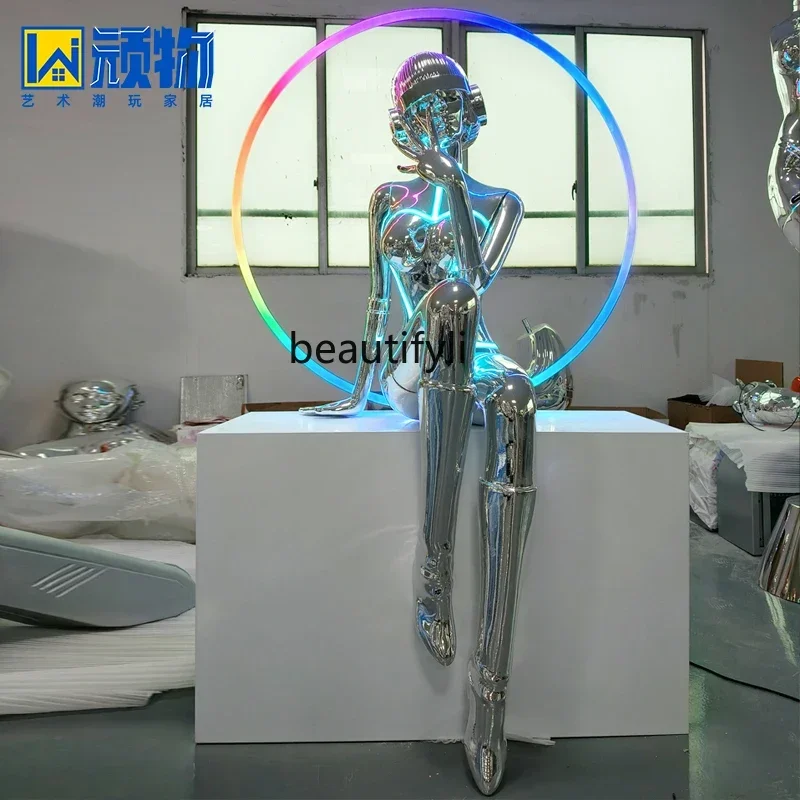 YH03 Empty Mountain Foundation Ornament Machinery Future Muse Sculpture Luminous Figure Large, Bar KTV Decoration
YH03 Empty Mountain Foundation Ornament Machinery Future Muse Sculpture Luminous Figure Large, Bar KTV Decoration