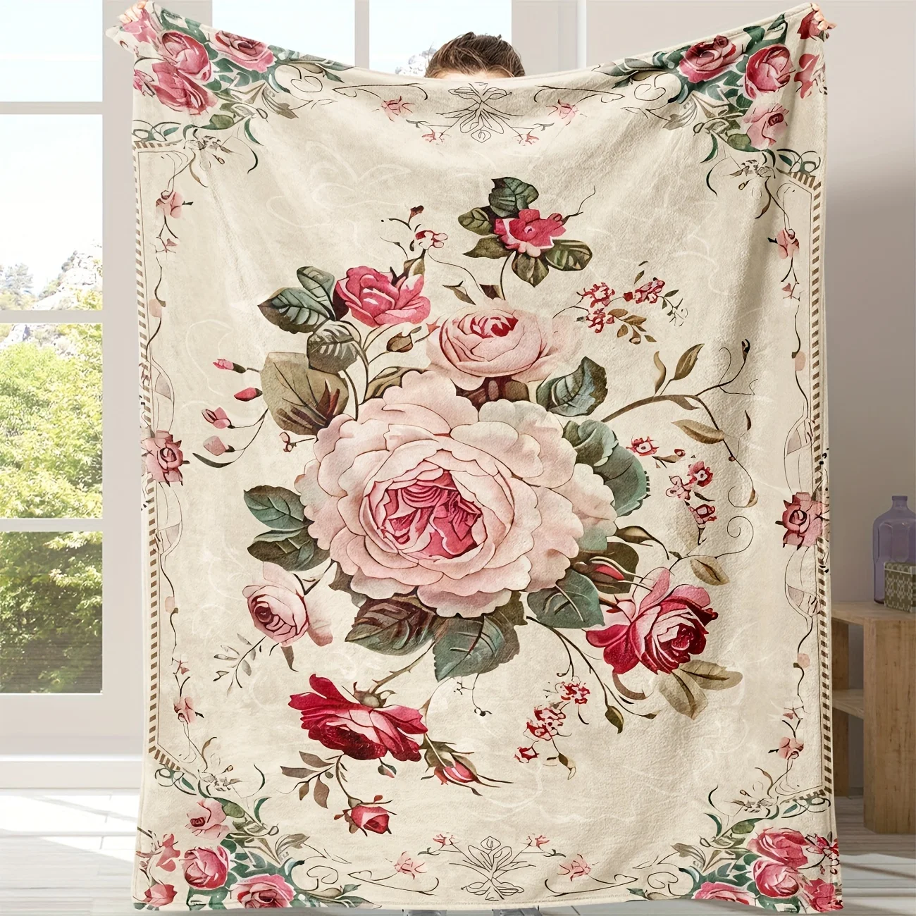1pc Soft Pink Flower Print Flannel Blanket, Novel Comfortable Nap Blanket for Office, School, Home, Picnic, Travel, Gift
1pc Soft Pink Flower Print Flannel Blanket, Novel Comfortable Nap Blanket for Office, School, Home, Picnic, Travel, Gift