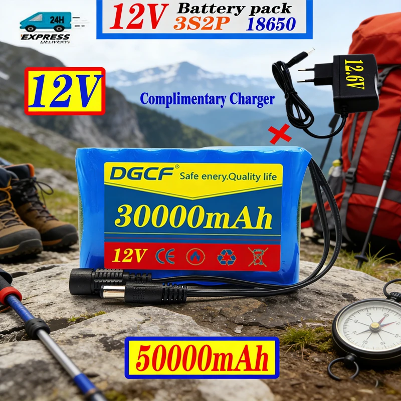 New 3S2P Protection Plate12V 50Ah Battery Pack 12V 5000mAh 18650 Lithium ion DC 12.6V Super Rechargeable Battery + Charger
New 3S2P Protection Plate12V 50Ah Battery Pack 12V 5000mAh 18650 Lithium ion DC 12.6V Super Rechargeable Battery + Charger
