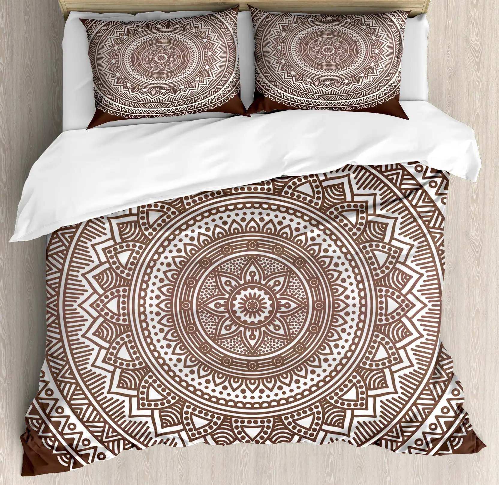 Mandala Duvet Cover Set, Round Floral Starry Pattern with Soft Aqua Color Theme, suitable children kids and adults soft warm
Mandala Duvet Cover Set, Round Floral Starry Pattern with Soft Aqua Color Theme, suitable children kids and adults soft warm