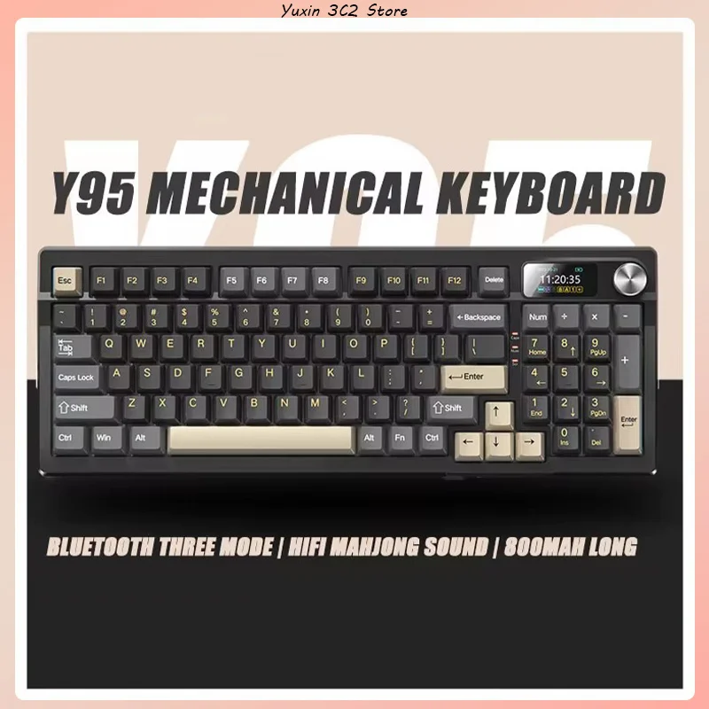 Y95 98-Key Mechanical Gamer Keyboard 3-Mode Wireless 2.4g Bluetooth Keyboard Rgb Hot Plug Customized E-Sports Game Keyboard Gif
Y95 98-Key Mechanical Gamer Keyboard 3-Mode Wireless 2.4g Bluetooth Keyboard Rgb Hot Plug Customized E-Sports Game Keyboard Gif
