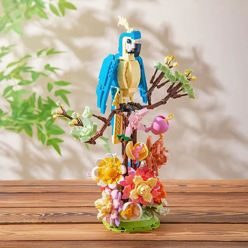 Creative building blocks, parrots, three forms, changing bird songs, floral fragrances, desktop ornaments, assembling boys' toys
Creative building blocks, parrots, three forms, changing bird songs, floral fragrances, desktop ornaments, assembling boys' toys