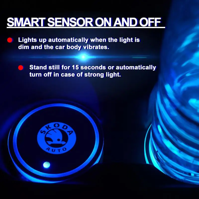 7 Color Car Changing LED Cup Holder Lights Coaster Accessories For Skdoa Kodiaq Octavia Fabia Karoq Enyaq Kamiq Superb Scala RS
7 Color Car Changing LED Cup Holder Lights Coaster Accessories For Skdoa Kodiaq Octavia Fabia Karoq Enyaq Kamiq Superb Scala RS