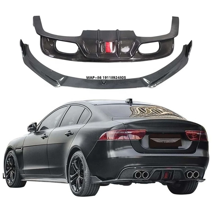 2015-2019 for XE Wet Vacuum Carbon Fiber Body Kits Front Lip Bumper Exhaust Cut-Outs Rear Diffuser Bolt-On Auto Parts
2015-2019 for XE Wet Vacuum Carbon Fiber Body Kits Front Lip Bumper Exhaust Cut-Outs Rear Diffuser Bolt-On Auto Parts