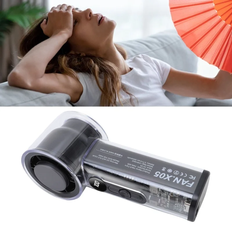 Portable Handheld Turbo Fan Stepless Adjustment Digital Display Powerful Small Silent Personal Cooling Fan Travel Beach Camping
Portable Handheld Turbo Fan Stepless Adjustment Digital Display Powerful Small Silent Personal Cooling Fan Travel Beach Camping