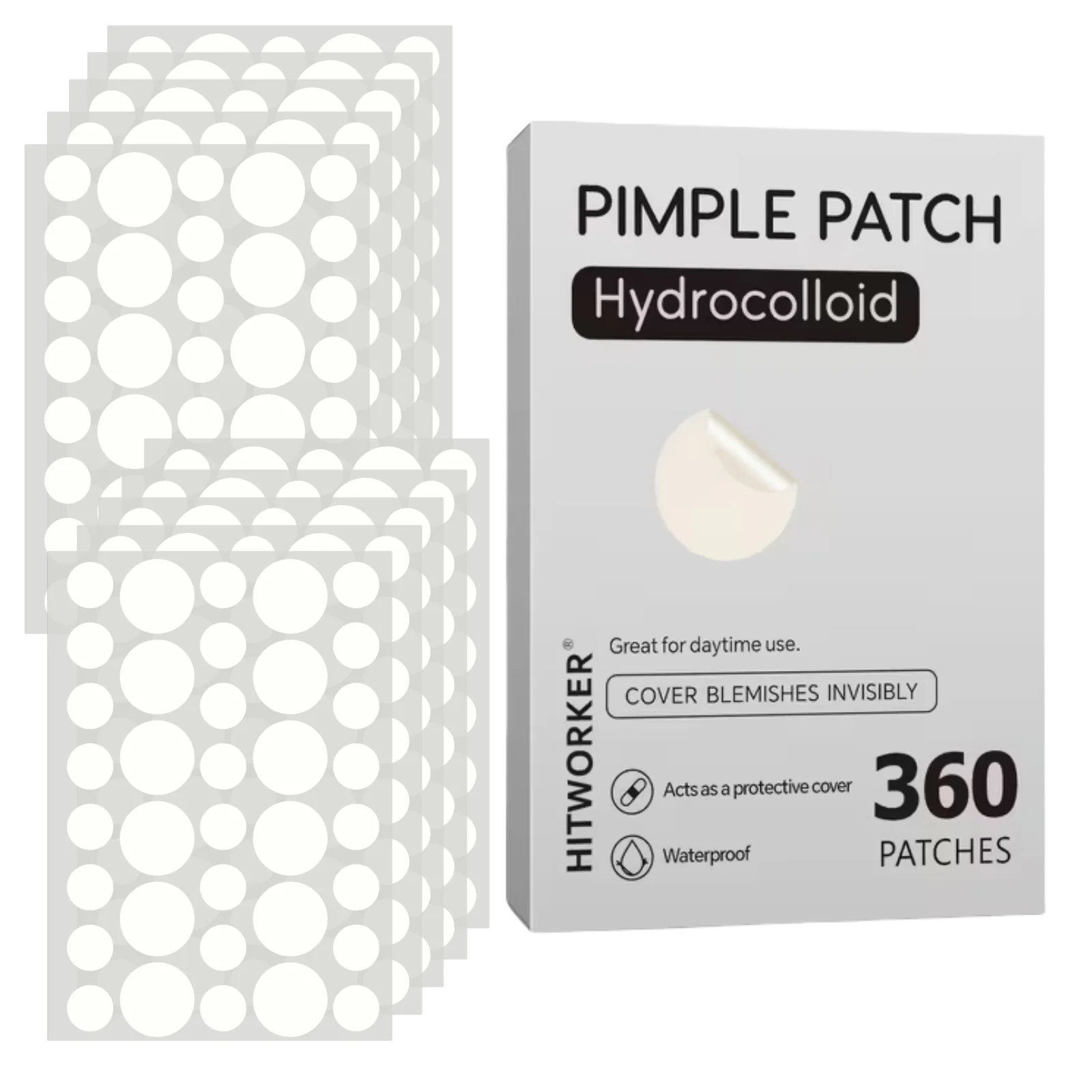 360-компонентные пластыри от прыщей | Масло чайного дерева, лечение прыщей и пятен, без остатков, светло-бежевое для всех светло-бежевых тонов кожи
360-компонентные пластыри от прыщей | Масло чайного дерева, лечение прыщей и пятен, без остатков, светло-бежевое для всех светло-бежевых тонов кожи