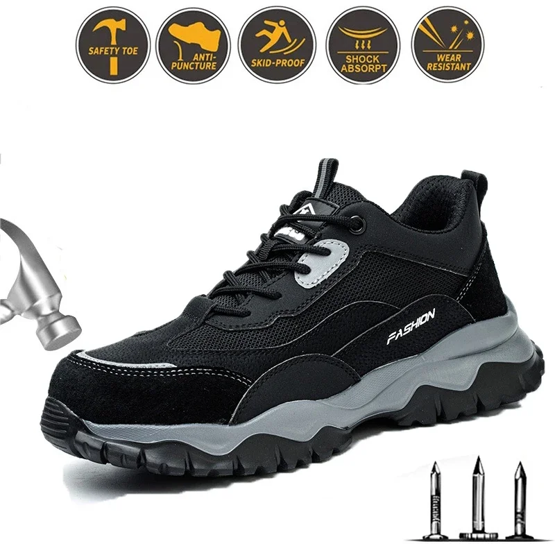 New Safety Shoes Men Anti-smash Anti-puncture Work Fashion Men Sport Security Protective Boots Men Hiking shoes
New Safety Shoes Men Anti-smash Anti-puncture Work Fashion Men Sport Security Protective Boots Men Hiking shoes