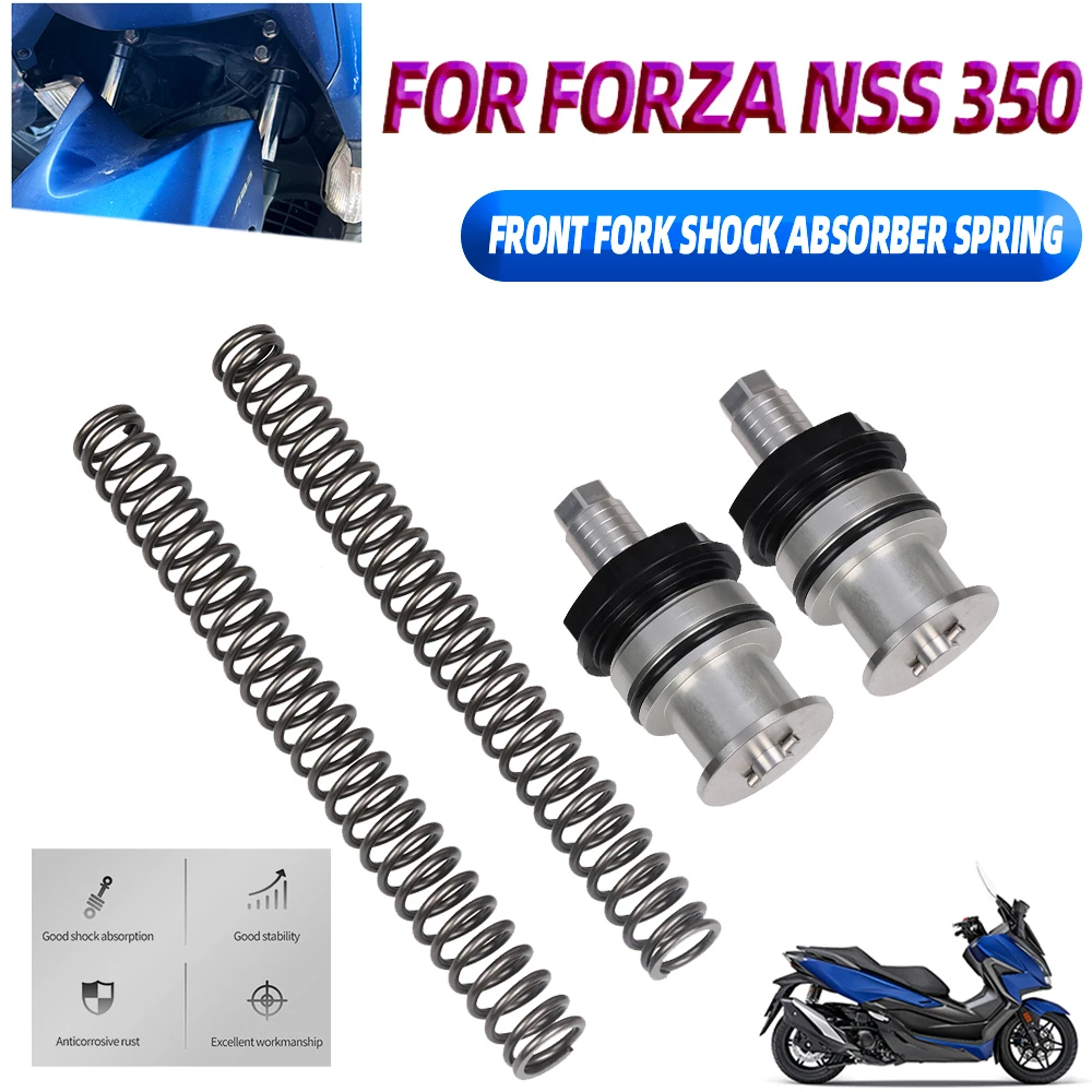 Motorcycle Front Fork Shock Absorber Spring Reinforcing For HONDA Forza350 Forza 350 NSS350 NSS 350 2022 2023 Strengthen Springs
Motorcycle Front Fork Shock Absorber Spring Reinforcing For HONDA Forza350 Forza 350 NSS350 NSS 350 2022 2023 Strengthen Springs