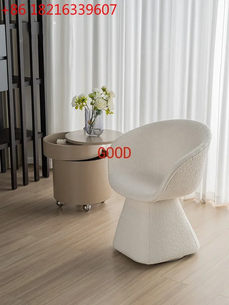 TAO Nordic Designer Rotatable Makeup Chairs Light Luxury Living Room Furniture Backrest Coffee Chair Home Lamb Cashmere Dining C
TAO Nordic Designer Rotatable Makeup Chairs Light Luxury Living Room Furniture Backrest Coffee Chair Home Lamb Cashmere Dining C
