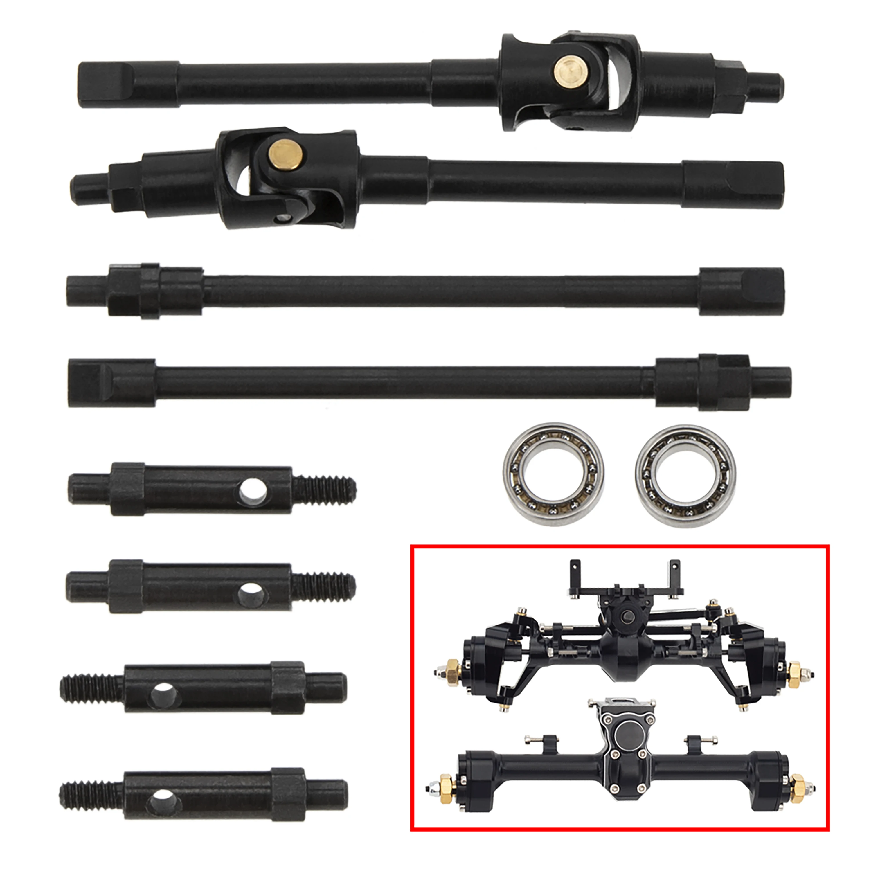 MEUS Racing Universal Joint Drive Shaft Cross Knot CVD Drive Kit for SCX24 MEUS Plastic Portal Axle and Aluminum Portal Axle
MEUS Racing Universal Joint Drive Shaft Cross Knot CVD Drive Kit for SCX24 MEUS Plastic Portal Axle and Aluminum Portal Axle