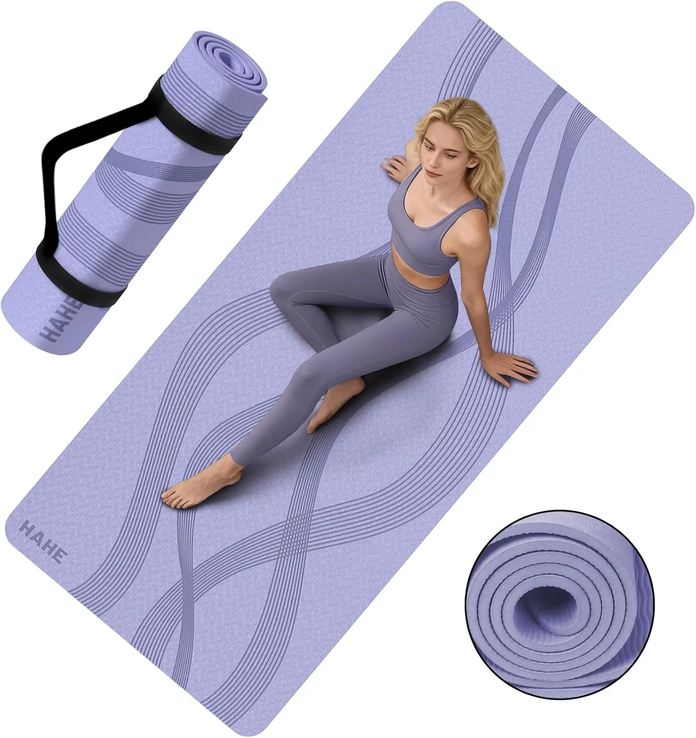Extra Wide 7mm Thick Yoga Mat for Men and Women, Non-Slip Exercise Mat for Yoga Pilates Fitness Stretching
Extra Wide 7mm Thick Yoga Mat for Men and Women, Non-Slip Exercise Mat for Yoga Pilates Fitness Stretching