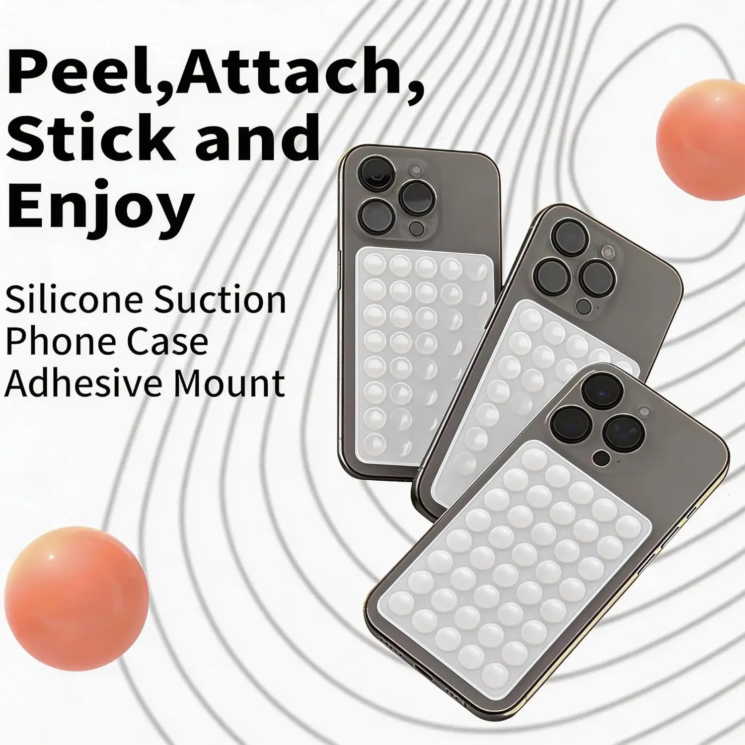 2 Pack Silicone Suction Phone Case Mount, Double Sided, Non Slip Suction Cup Phone Mount, Silicon Sticky Phone Grip for Cell Phone, Hands-Free Phone Accessories Holder for Selfies and Videos, White
2 Pack Silicone Suction Phone Case Mount, Double Sided, Non Slip Suction Cup Phone Mount, Silicon Sticky Phone Grip for Cell Phone, Hands-Free Phone Accessories Holder for Selfies and Videos, White
