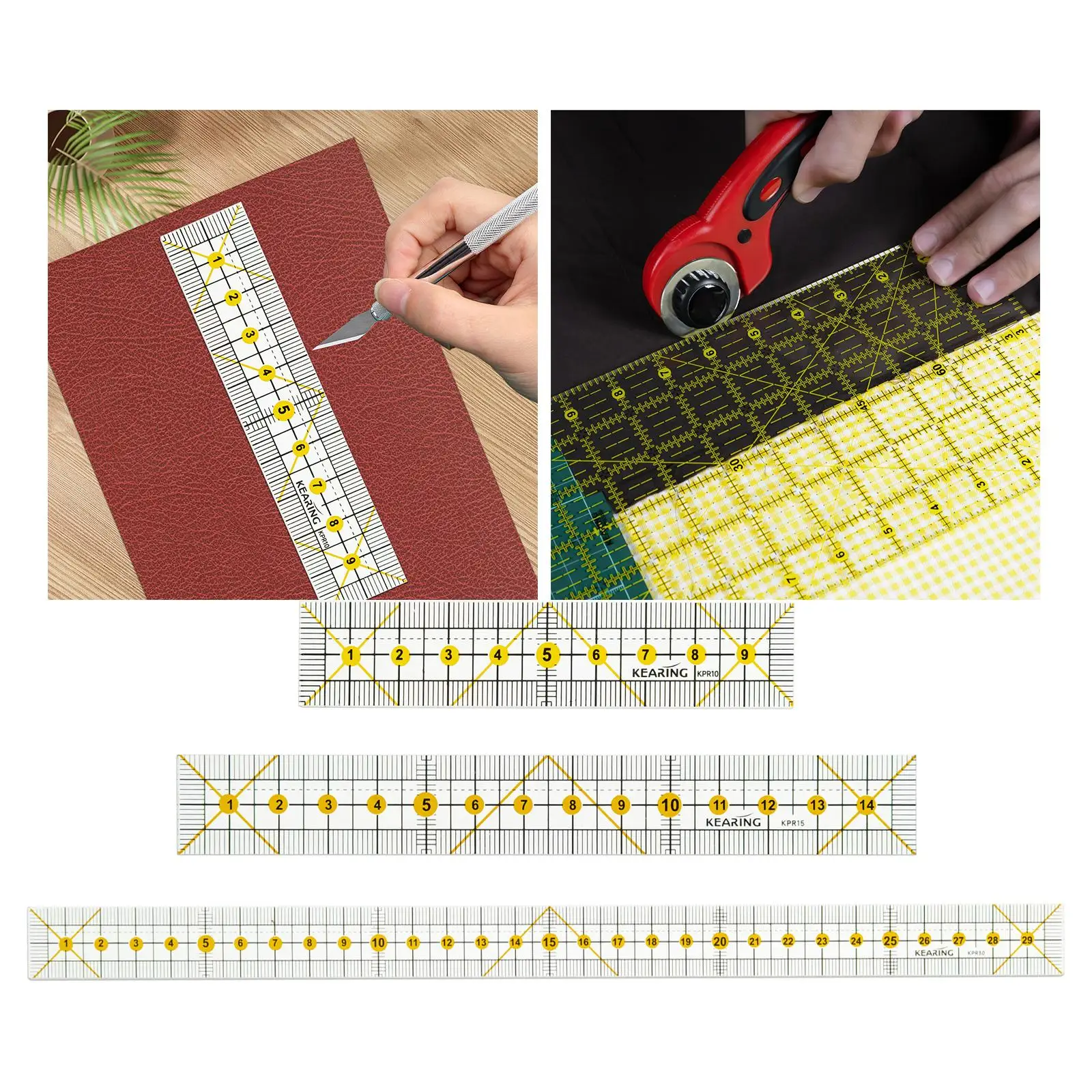 Sewing Tool Cutting Cloth Manual Ruler for DIY Quilting Embroidery Hobbyists
Sewing Tool Cutting Cloth Manual Ruler for DIY Quilting Embroidery Hobbyists