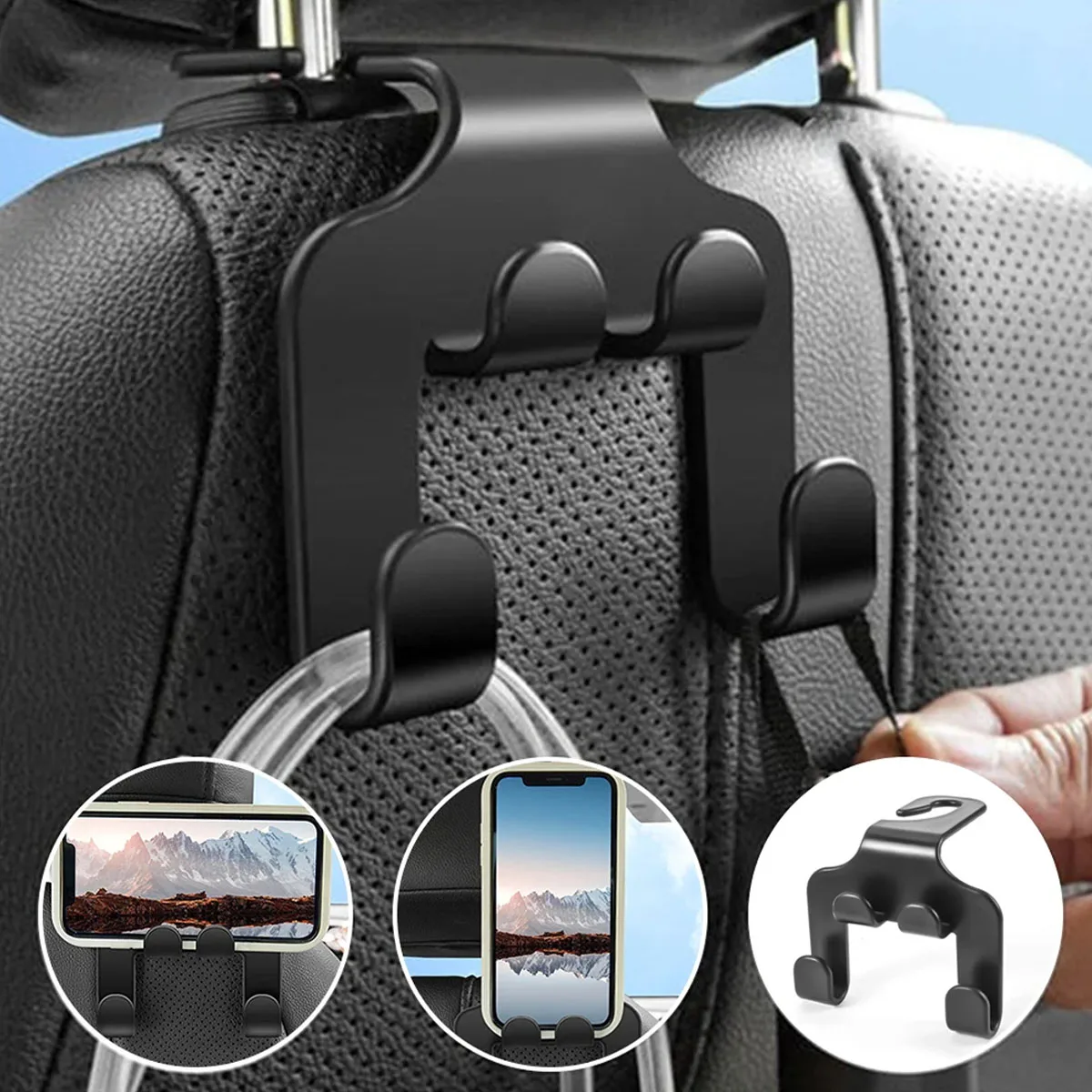 Car Safety Seat Headrest Hook with Four Hooks, Wallet Holder Hook for Car Organization and Storage
Car Safety Seat Headrest Hook with Four Hooks, Wallet Holder Hook for Car Organization and Storage
