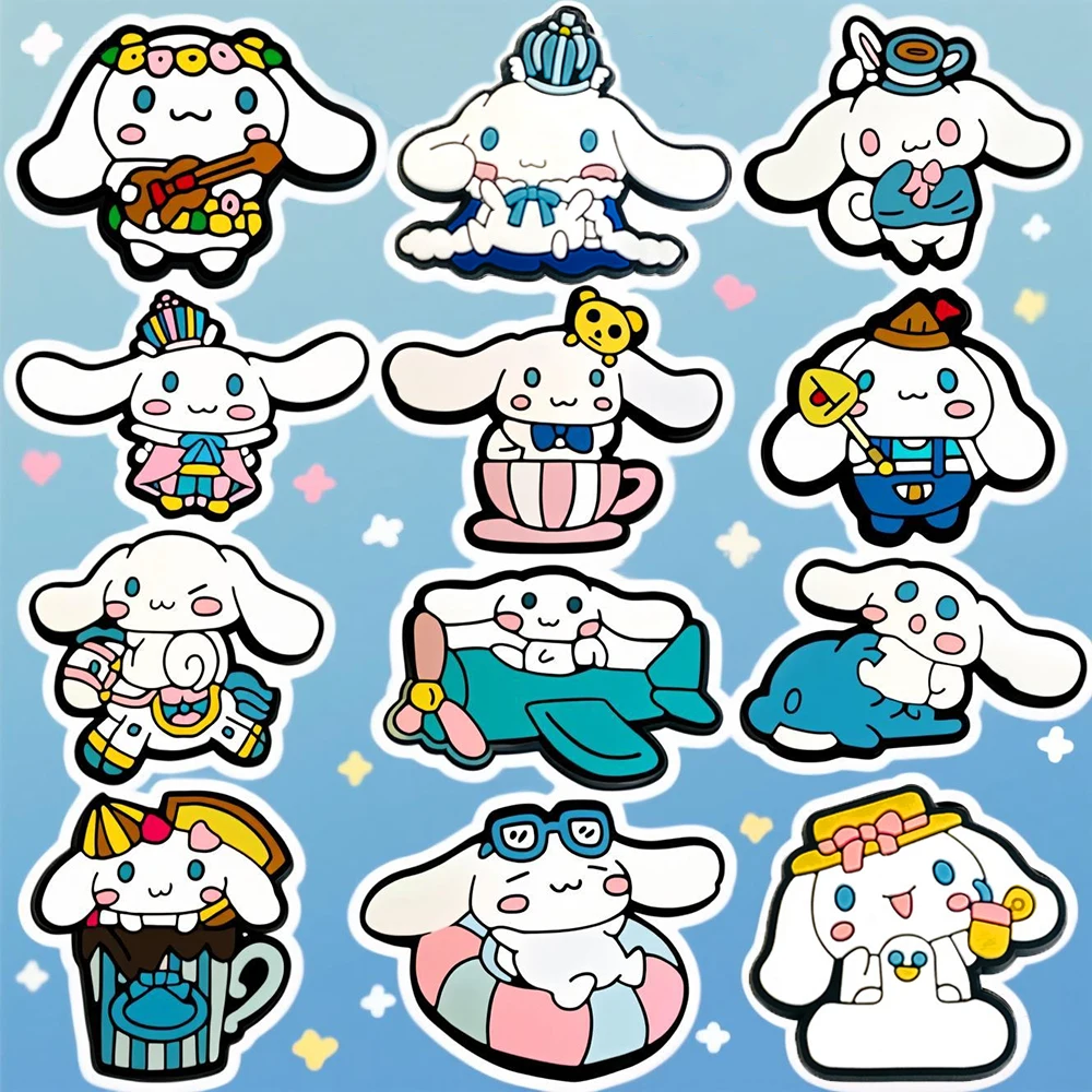 MINISO 12pcs Cinnamoroll Shoes Charms for Clogs Sandals Decoration PVC Cartoon Shoe Accessories Charms for Friends Gifts
MINISO 12pcs Cinnamoroll Shoes Charms for Clogs Sandals Decoration PVC Cartoon Shoe Accessories Charms for Friends Gifts