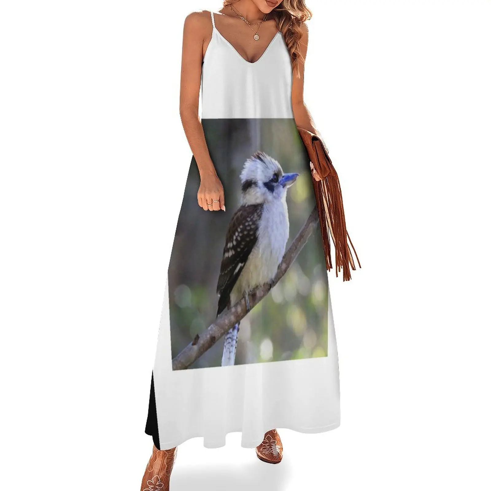Laughing Kookaburra perched on a branch Sleeveless Dress cocktail dresses cute dress Dress
Laughing Kookaburra perched on a branch Sleeveless Dress cocktail dresses cute dress Dress