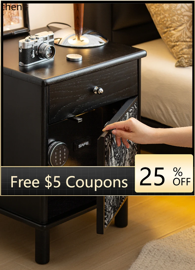 solid wood bedside table safe integrated black light luxury small bedroom cabinet
solid wood bedside table safe integrated black light luxury small bedroom cabinet